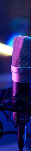 Microphone in the recording studio Microphone in the recording studio